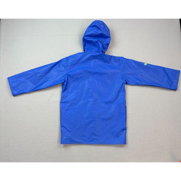 Vintage Pokemon Jacket Youth Size 5 Blue Nintendo Hooded Raincoat PVC Blastoise - Picture 16 of 16